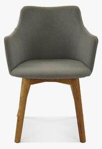 Jedálenska stolička s podrúčkami BELLA , sivo-hnedá orion 108