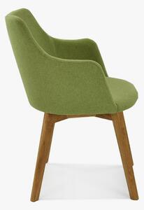 Jedálenska stolička s podrúčkami BELLA ,orion 110 zelená