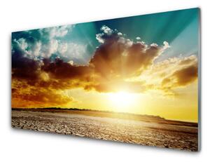 Nástenný panel  Slnko púšť krajina 125x50 cm