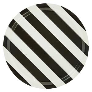 Podnos Stripe, Medium, Cream / Black, Stredné – Hem