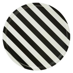 Podnos Stripe, Medium, Cream / Black, Veľký – Hem