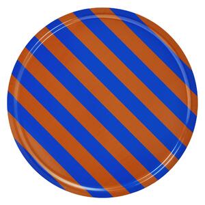 Podnos Stripe, Terracotta / Cobalt,, Veľký – Hem
