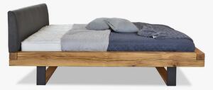 Moderná dubová posteľ LAURA 160 x 200 (čalúnené čelo)