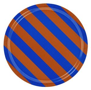Podnos Stripe, Terracotta / Cobalt,, Stredné – Hem