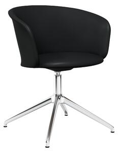 Stolička Kendo 4-star Return, Black Leather, Hliník – Hem