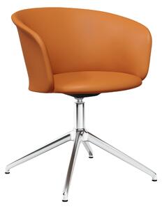 Stolička Kendo 4-star Return, Cognac Leather, Hliník – Hem