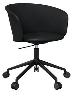 Stolička Kendo 5-star Castors, Black Leather, Black – Hem