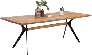 JEDÁLENSKÝ STÔL, divoký dub, čierna, farba duba, 220/100/76 cm Linea Natura - Stoly