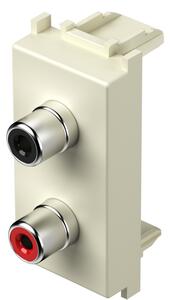 TEM KM22 | Zásuvka audio RCA 1M Farba: Slonová kosť