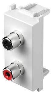 TEM KM22 | Zásuvka audio RCA 1M Farba: Polárna biela