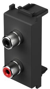 TEM KM22 | Zásuvka audio RCA 1M Farba: Čierna matná