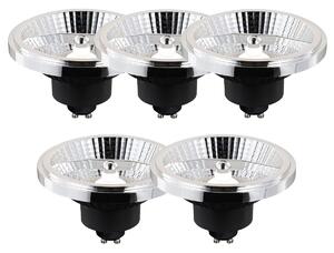 Sada 5 inteligentných stmievateľných LED žiaroviek GU10 AR111 10W 800 lm 2200 - 6500K