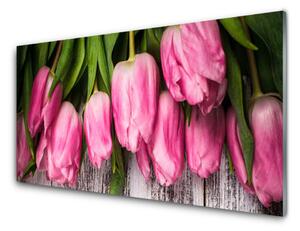 Nástenný panel  Tulipány 125x50 cm
