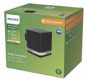 Philips 8720169386815 Virona solárne nástenné svietidlo LED 1,8W/200lm 2700K IP44 čierna
