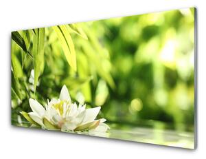 Obraz na skle Kvet listy 120x60 cm 4 Prívesky