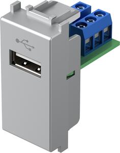 TEM KM51 | Usb zásuvka 1M Farba: Strieborná matná