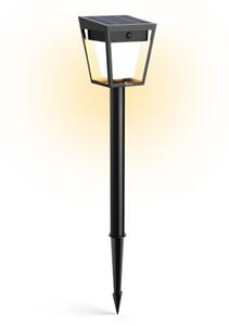 Philips 8720169362147 UltraEfficient Nissa solárne stojanové svietidlo/stĺpik zapichovací so senzorom LED V490mm + hrot203mm 1,8W/250/25lm 3000K IP44 čierna