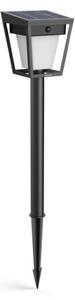 Philips 8720169362147 UltraEfficient Nissa solárne stojanové svietidlo/stĺpik zapichovací so senzorom LED V490mm + hrot203mm 1,8W/250/25lm 3000K IP44 čierna