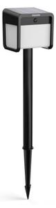 Philips 8720169362123 UltraEfficient Ezra solárne stojanové svietidlo/stĺpik zapichovací so senzorom LED V487mm + hrot203mm 1,8W 250/25lm 3000K IP44 čierna