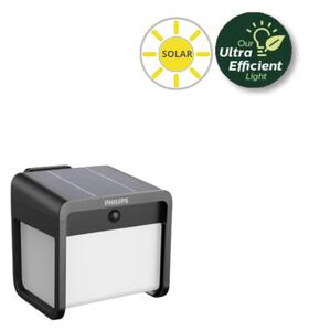 Philips 8720169362062 UltraEfficient Ezra solárne nástenné svietidlo so senzorom LED 1,8W 250/25lm 3000K IP44 čierna