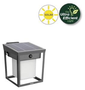 Philips 8720169362048 UltraEfficient Blaise solárne nástenné svietidlo so senzorom LED 1,5W 250/20lm 3000K IP44 antracitová