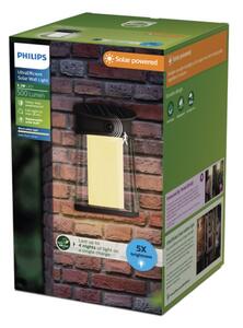 Philips 8720169361942 UltraEfficient Juda solárne nástenné svietidlo so senzorom LED 3,2W/500lm 2700K IP44 antracitová