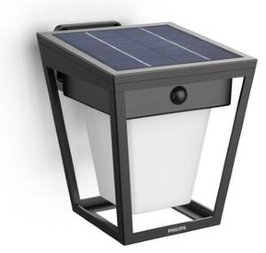 Philips 8720169362086 UltraEfficient Nissa solárne nástenné svietidlo so senzorom LED 1,8W 250/25lm 3000K IP44 čierna