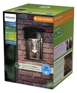 Philips 8720169361928 UltraEfficient Geri solárne nástenné svietidlo so senzorom LED 3,2W/500lm 4000K IP44 antracitová