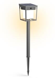 Philips 8720169362109 UltraEfficient Blaise solárne stojanové svietidlo/stĺpik zapichovací so senzorom LED V490mm + hrot203mm 1,5W 250/20lm 3000K IP44 antracitová