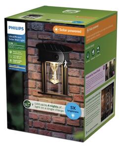 Philips 8720169361904 UltraEfficient Geri solárne nástenné svietidlo so senzorom LED 3,2W/500lm 2700K IP44 antracitová