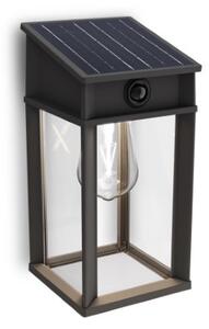 Philips 8720169361843 UltraEfficient Geri solárne nástenné svietidlo so senzorom LED 3,2W/500lm 4000K IP44 antracitová