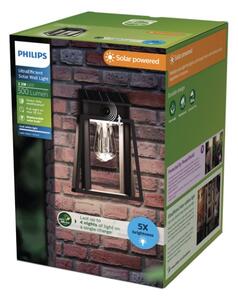 Philips 8720169361881 UltraEfficient Lysin solárne nástenné svietidlo so senzorom LED 3,2W/500lm 4000K IP44 antracitová