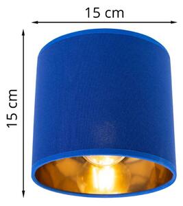 Stropné svietidlo GAMA, 3x modré textilné tienidlo, (možnosť polohovania), O