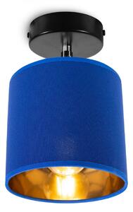 Stropné svietidlo GAMA, 1x modré textilné tienidlo, (možnosť polohovania)