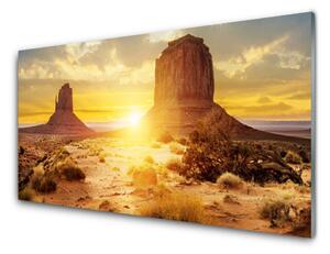 Obraz na skle Púšť slnko krajina 140x70 cm 4 Prívesky
