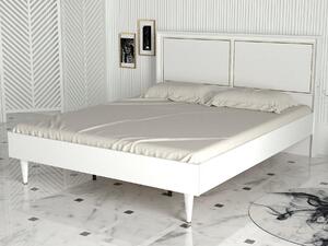 Manželská posteľ 160 cm Raven (biela + zlatá). Vlastná spoľahlivá doprava až k Vám domov. 1089385