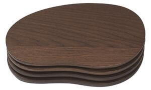 FERM LIVING Sada dosiek Cairn Small, sada 3 ks, Dark Brown
