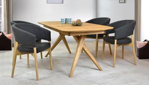 Dizajnový masívny dubový stôl rozkladací, Anor RUSTIK