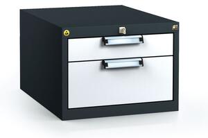 Antistatický závesný ESD box pre pracovné stoly 351 x 480 x 600 mm, 2 zásuvky