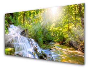 Obraz na akrylátovom skle Vodopád les príroda 120x60 cm 2 Prívesky