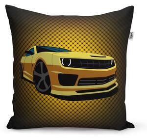 Sablio Vankúš Chevrolet Camaro Žltá mriežka - 40x40 cm