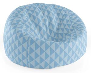 Sablio Sedací vak Cocoon Modré obrátené pyramídy - 75 x 45 x 35 cm