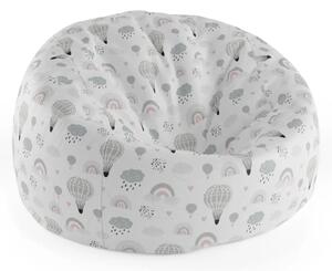 Sablio Sedací vak Cocoon Maľované teplovzdušné balóny - 75 x 45 x 35 cm