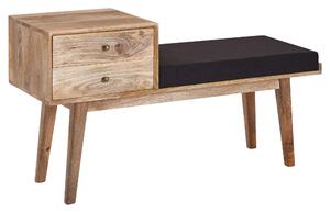 DLHÁ TABURETKA, čierna, mangové drevo, 120/65/40 cm MID.YOU - Lavice do predsiene, Online Only