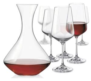 Bohemia Crystal Set na víno Sandra (set 1 karafa + 6 pohárov)