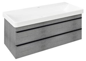 Sapho SITIA umývadlová skrinka 101,4x50x43,4cm, 2xzásuvka, dub strieborný