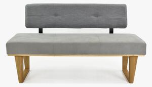 Moderná lavica šedá látka 150 cm, Colmar