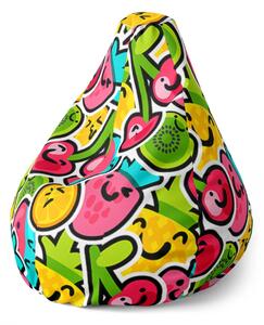 Sablio Sedací vak Pear Veselé Ovocie - 70 x 95 x 15 cm