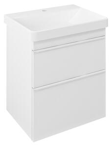 Sapho, SITIA umývadlová skrinka 56,4x70x43,4cm, 2x zásuvka, biela matná, SI060-3131