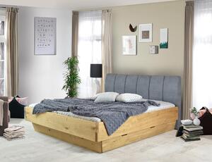 Masívna posteľ s úložným priestorom a látkovým čelom (Toledo A 180 x 200)